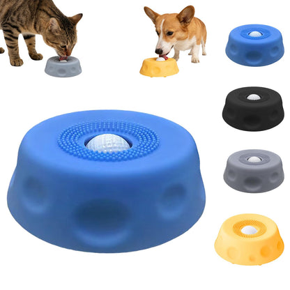 Dog Lick Bowl With Ball, Lick Ball Bowl For Dogs, Dog Licking Bowl With Rolling Ball, Slow Feeder Ball Bowl To Slow Pet Eating, Rolling Ball Dog Bowl Give Pet More Time To Enjoy Eating