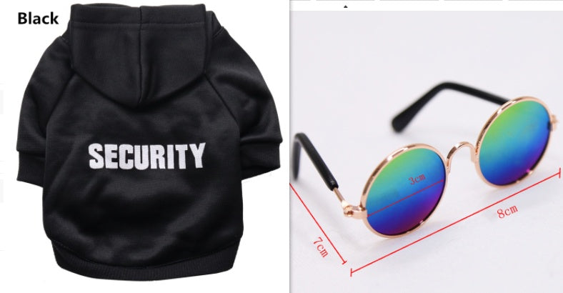 Trendy Vintage Round Pet Glasses With or Without Sweatshirt