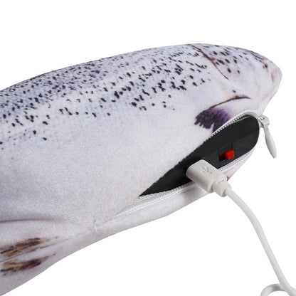Electric Cat Toy 3D Fish USB Charging Simulation Fish, Cat Toys for Cats, Pet Catnip Toy, Moving Cat Kicker Fish, Realistic Plush Electric Wagging Fish, Motion Kitten Toy, Funny Interactive Fish Cat Toys for Cat Exercise