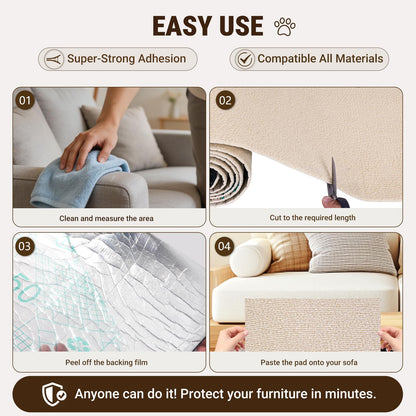 Cat Scratch Furniture Protector, DIY Cat Scratching Mat For Couch, Sofa, Wall, Cat Post, Cat Tree, Durable Furniture Guards