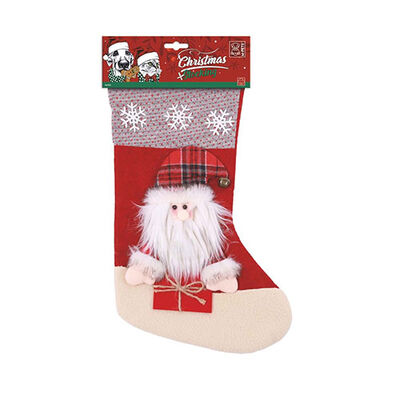 M-Pets Christmas Dog Stocking – Fillable Holiday Toy & Treat Holder, 22 x 46 cm