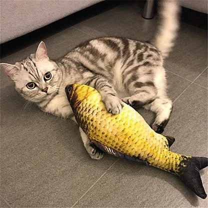 Electric Cat Toy 3D Fish USB Charging Simulation Fish, Cat Toys for Cats, Pet Catnip Toy, Moving Cat Kicker Fish, Realistic Plush Electric Wagging Fish, Motion Kitten Toy, Funny Interactive Fish Cat Toys for Cat Exercise
