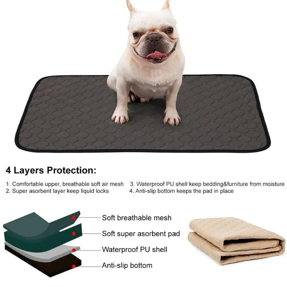 Reusable Dog Pee Pads , Puppy Waterproof Mat For Pets - Washable Training Pads for Dogs Cats Rabbit