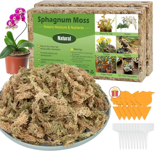 Sphagnum Moss 50QT for Reptiles, Natural Moisture Retention